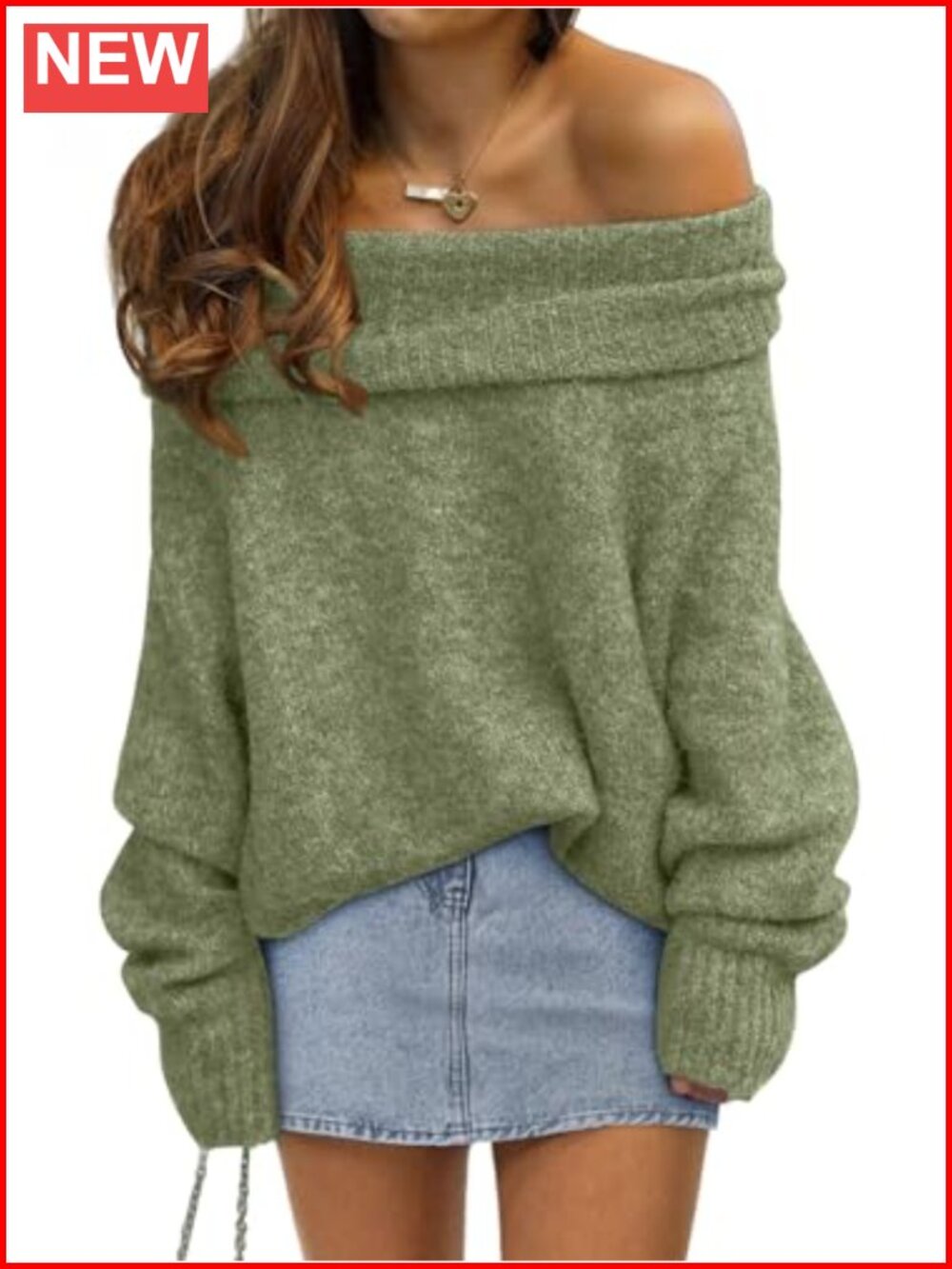 LILLUSORY Off Shoulder Oversized Sweater Pullover
